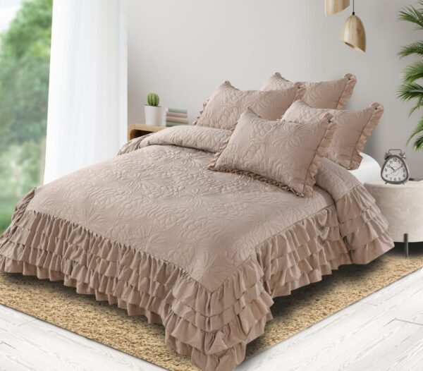 Triple Frill Cotton Bedcover Set - Image 7