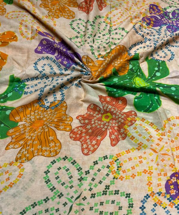 Satin Georgette Digital Print Fabric - Image 2