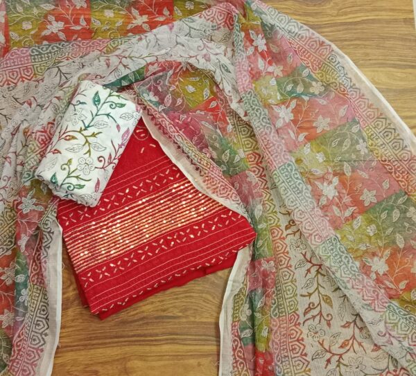 Ada-e-Noor Chikankari Pure Cotton Suit Set