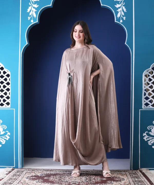 Chiku Kaftan Dress with Hand Embroidered - Image 5
