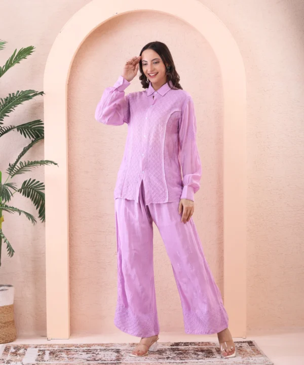 Co-ord Set Mulmul Lilac