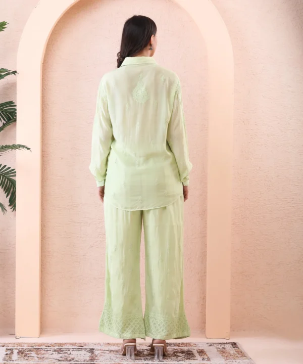 Co-ord Set Mulmul Pastel Green - Image 3