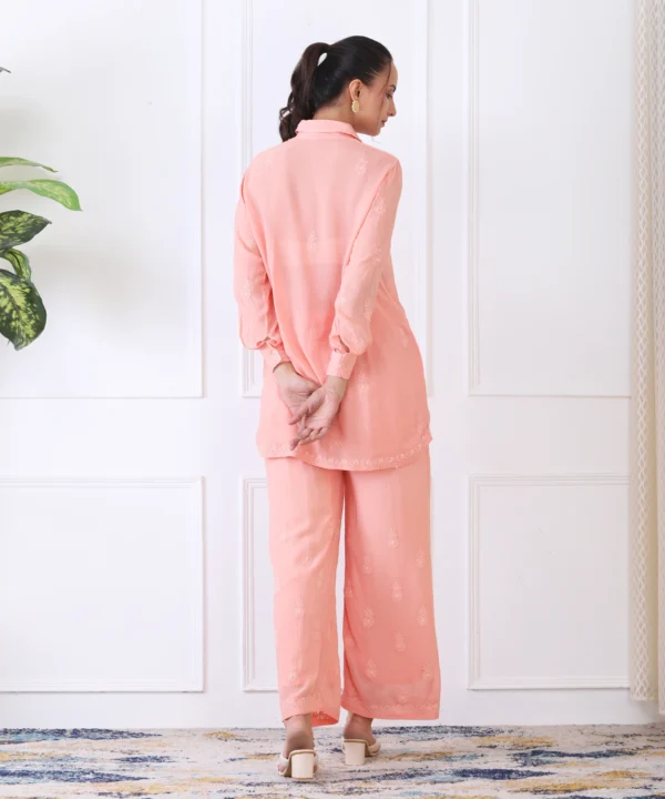 Co-ord Set Viscus Georget Peach - Image 4