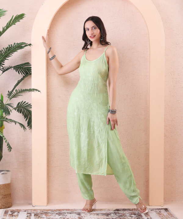 Co-ord Set Viscus Georget Pista Green - Image 5