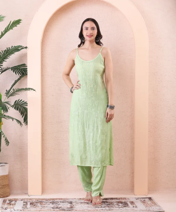 Co-ord Set Viscus Georget Pista Green