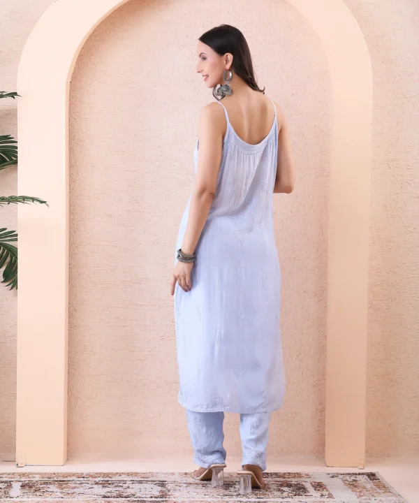 Kurta Set in Powder Blue - Image 2