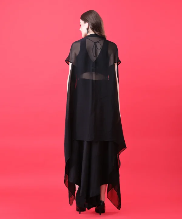 Organza Cape Set with Fully Handworked Silk - Image 5