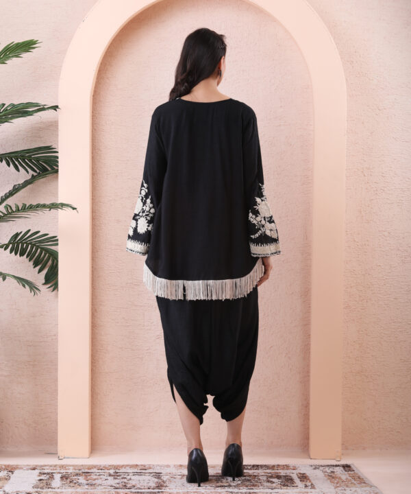 Silk Co-ord Set with Thread, Sequin & Pearl Embroidery - Image 5