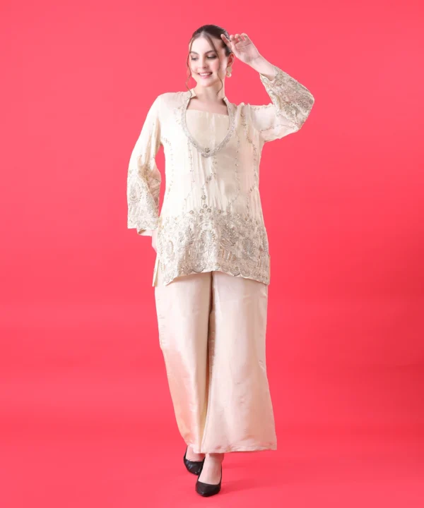 Three Piece Co-ord Set with Hand Embroidered - Image 6